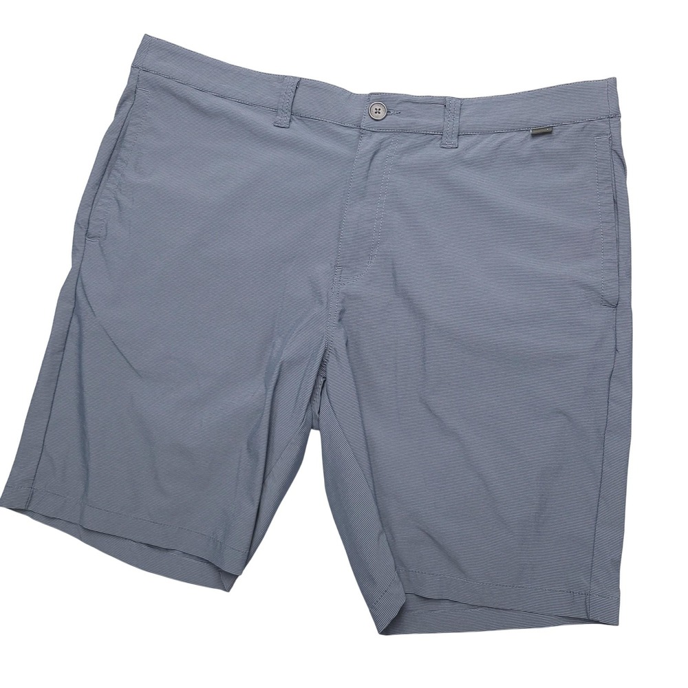 Travis Mathew Shorts‎ Mens 38 Blue Stripe Golf Performance Stretch Chino Casual